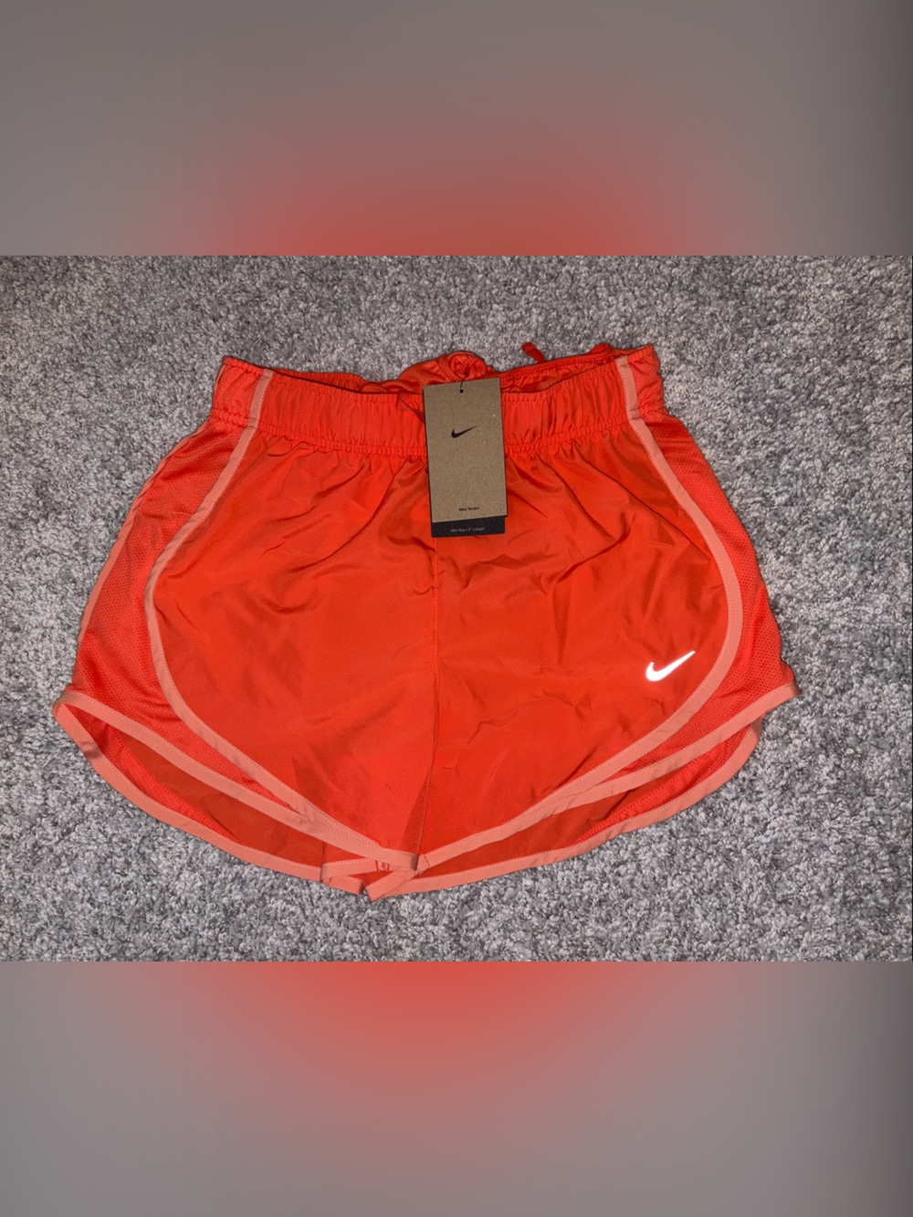 Nike Women's Bright Orange Athletic Running Shorts